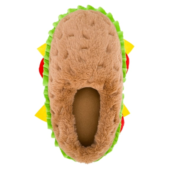 Feetmoji Men's Plush Novelty Food Slippers