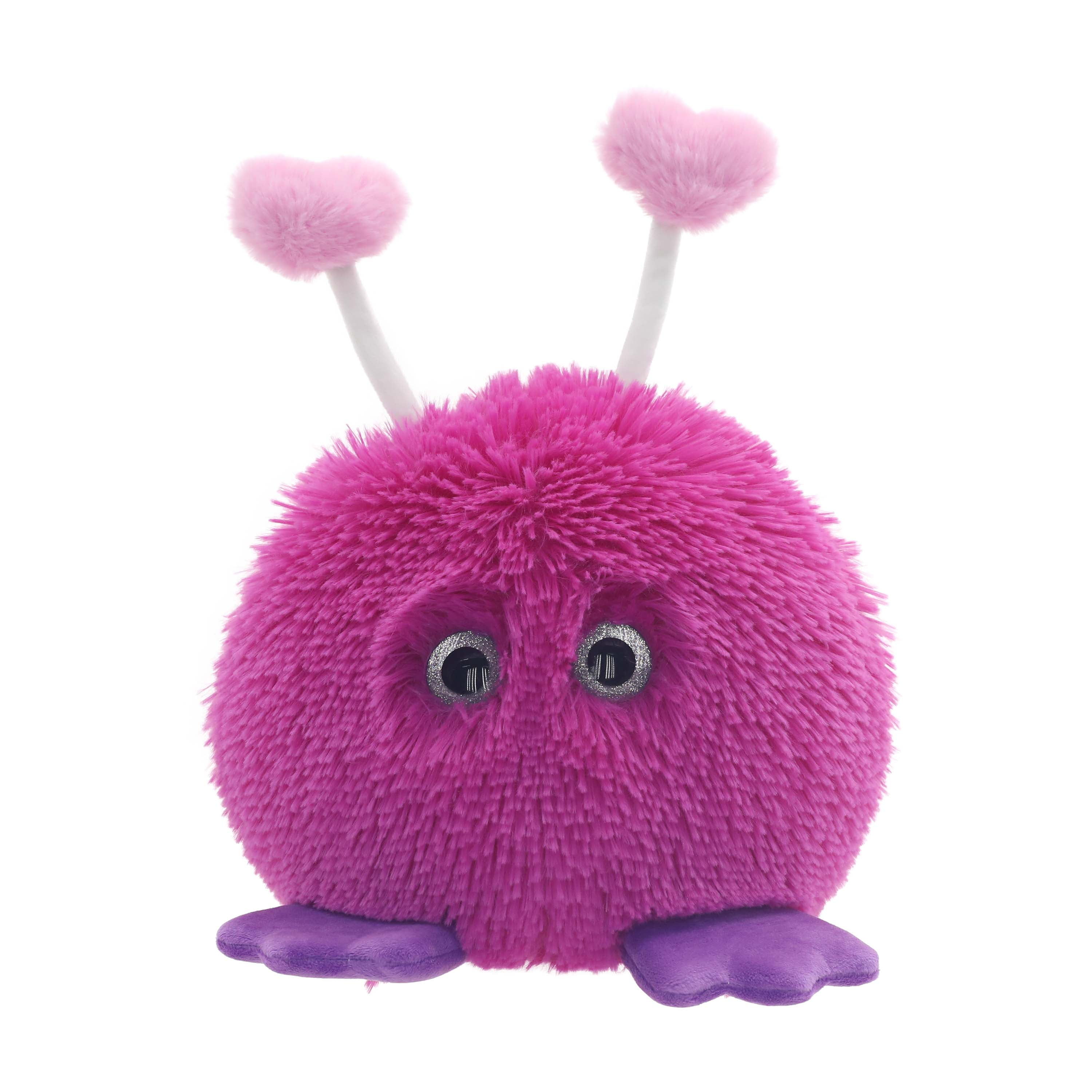 Medium Pom Pom Creature Plush, Fuchsia, 7", Valentine's Day by Way To Celebrate