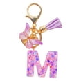 thumbnail image 1 of M 26 Letters Alphabet Keychain Plastic Custom Initial Charm For Bag Backpack M, 1 of 6