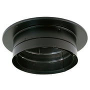M&G DuraVent 114997 8 in. Double Wall Chimney Adapter with Trim - Painted Black