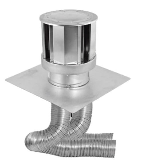 M&G DuraVent 115042 3 in. x 35 ft. 3 in. x 4 ft. DirectVent Pro Direct Vent Pipe - Galvanized