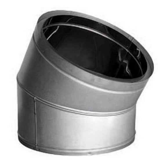 M&G DuraVent 3558806 14 in. DuraTech Chimney 30deg Stainless Steel Elbow