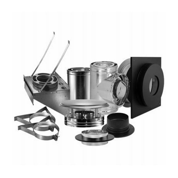 M&G DuraVent 6DP-KOUT DuraPlus Chimney Kit, Through-the-Wall, 6-In. - Quantity 1