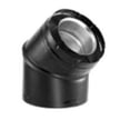 thumbnail image 1 of Simpson Duravent Elbow Direct Vent 4" Id X 6-5/8" Od 45 Deg. Black, 1 of 3