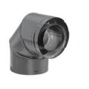 M & G Duravent 46DVA-E90B 4 Inch x 6 Inch 90 Deg DirectVent Pro Swivel Black Elbow