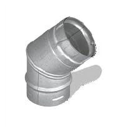 4'' PelletVent Pro Galvalume 45 Degree Elbow - 4PVP-E45
