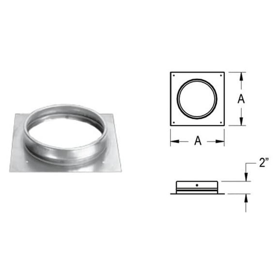 M & G Duravent 8DLR-FCNO DuraLiner 8 Inch Oval Stove Connector 8 Inch