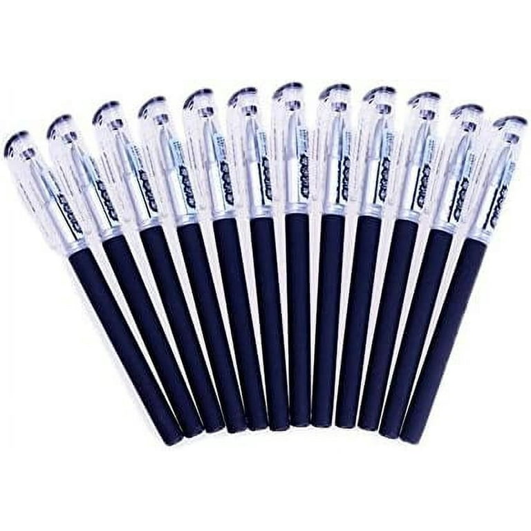 M&G Fine Point Gel Pens,0.5mm,Black,Blue Ink Pen,Box of 12 (KGP1821) 