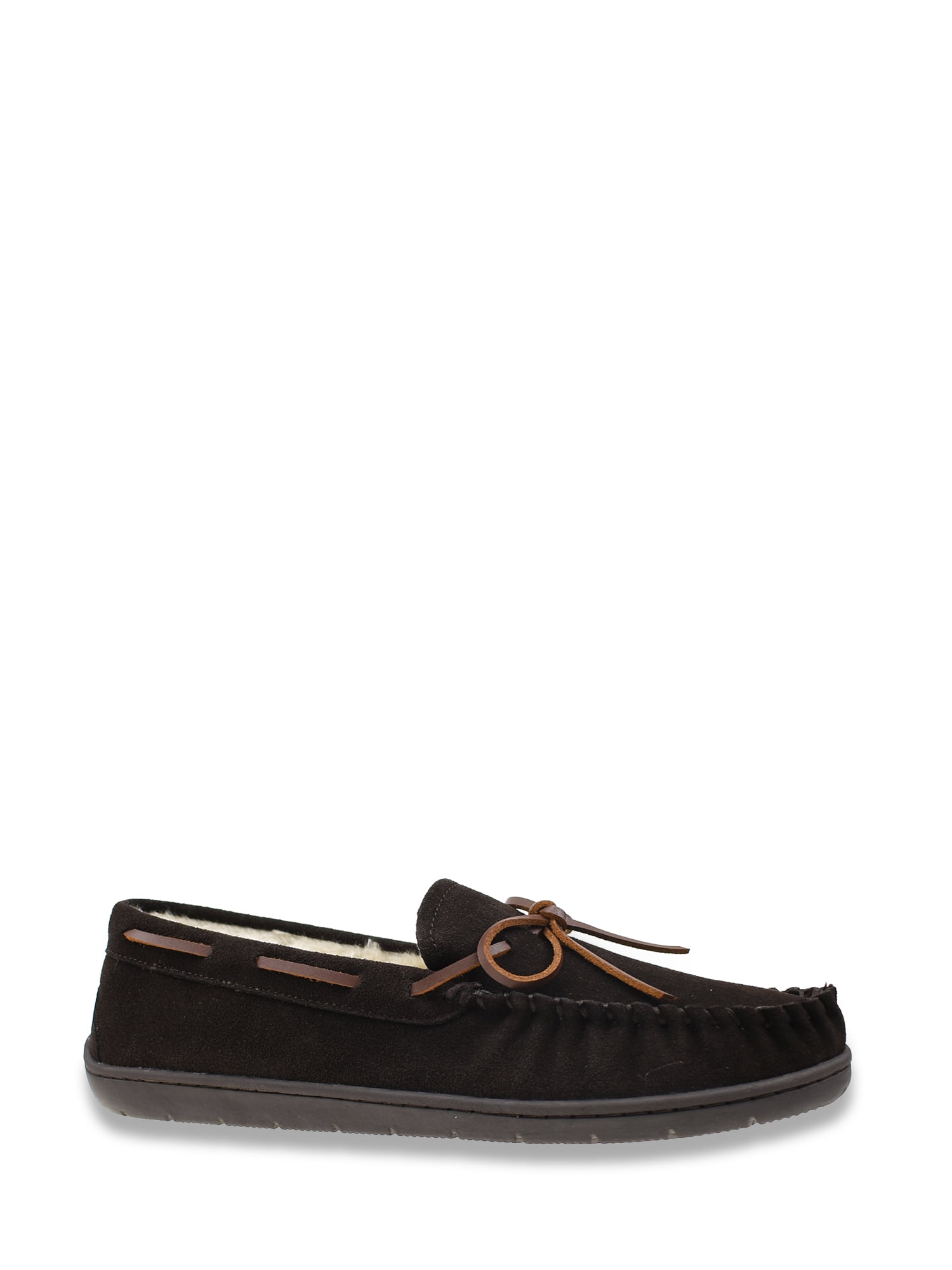 George Men's Genuine Suede Trapper Moccasin Slippers