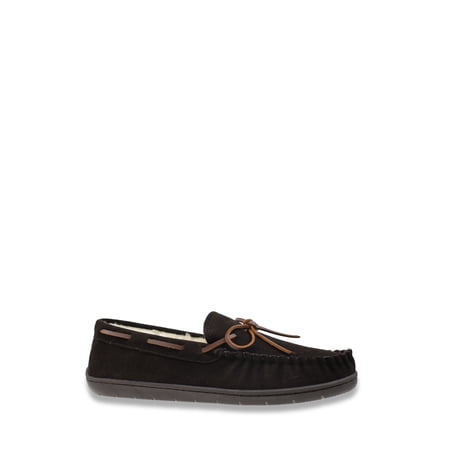 George Men's Genuine Suede Trapper Moccasin Slippers