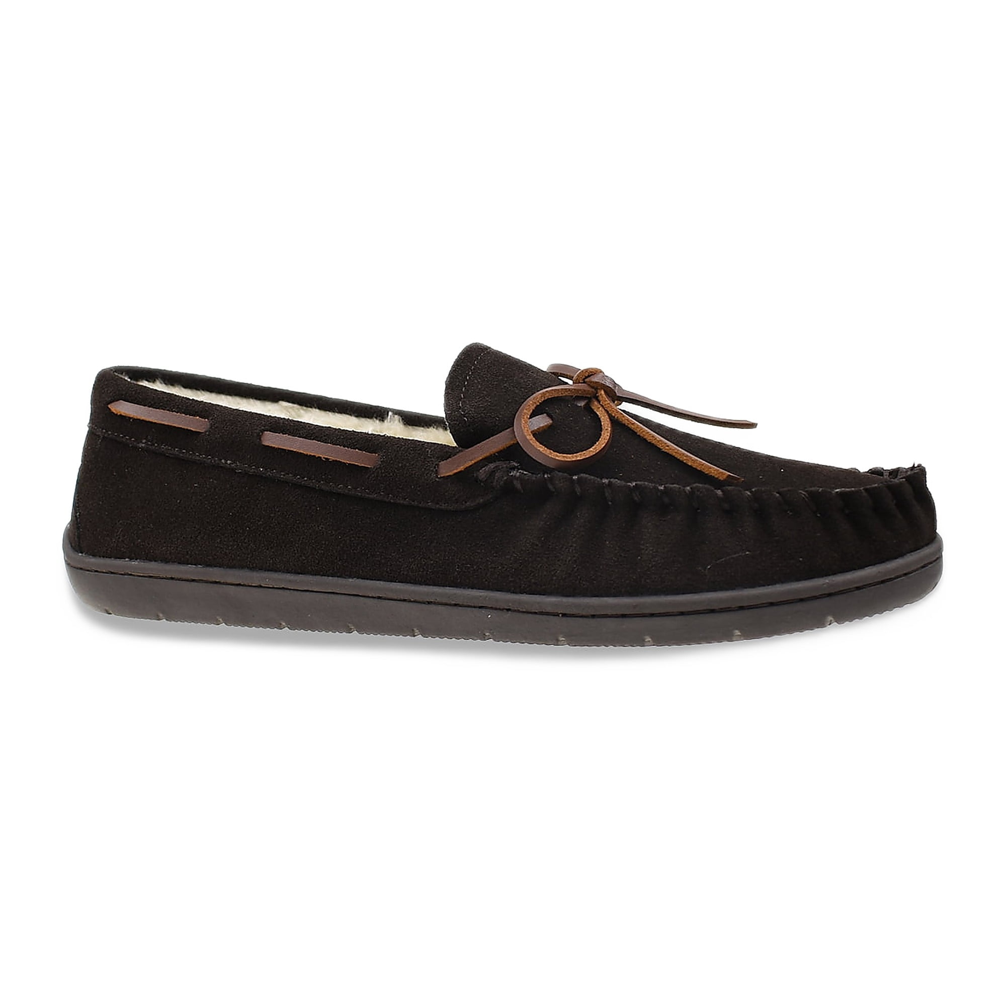 George Men's Genuine Suede Trapper Moccasin Slippers