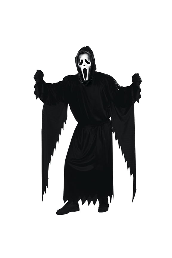 Scream Ghostface 3pc Halloween Costume for Adults, Men's Size M-XL (32-42), by Fun World
