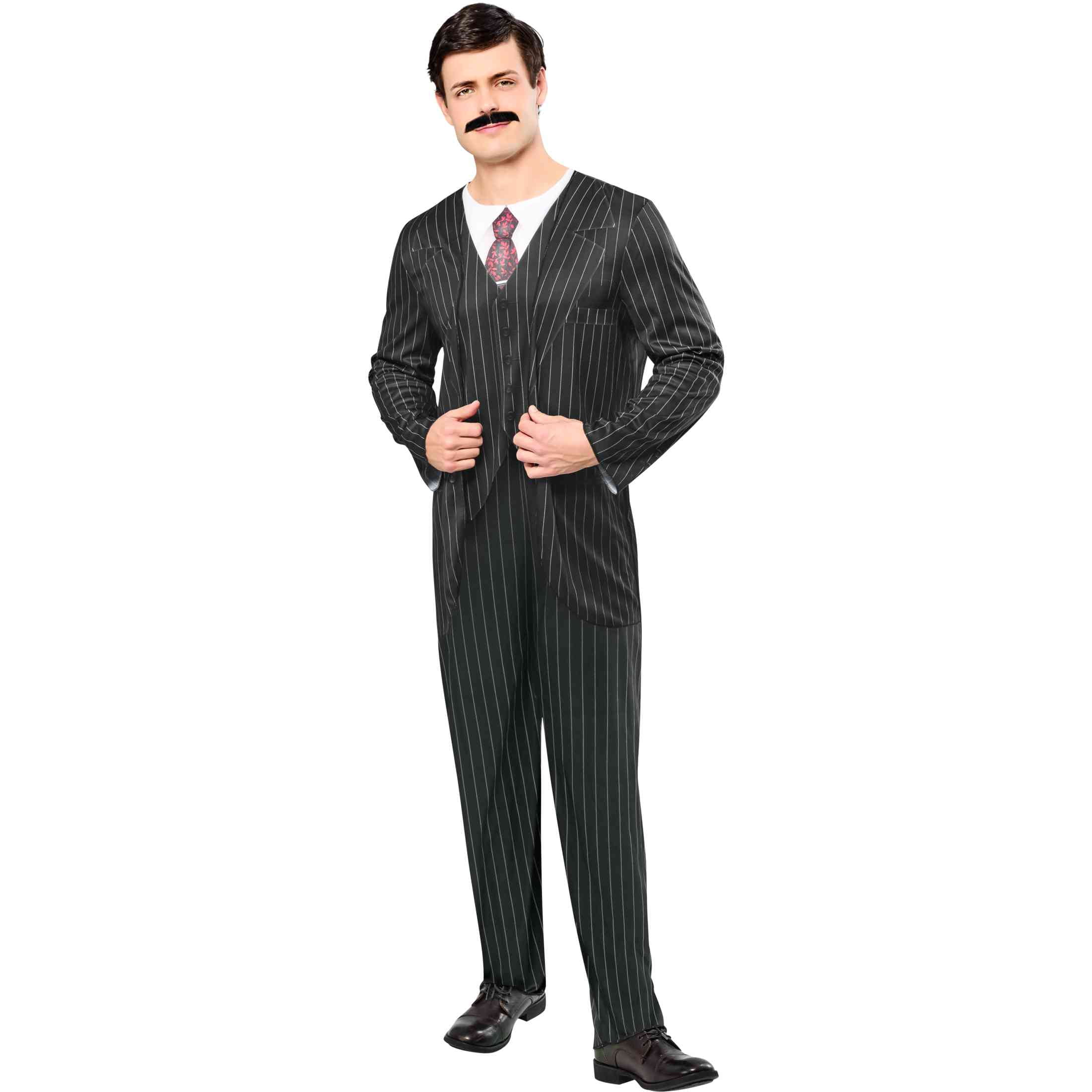 Wednesdays Gomez Halloween Costume for Adults, Men's Size L (36/38), by Rubies