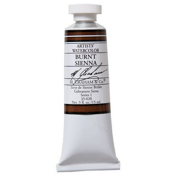 M GRAHAM BURNT SIENNA 15ML WATERCOLOR