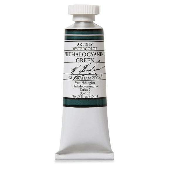 M GRAHAM PHTHALO GREEN 15ML WATERCOLOR