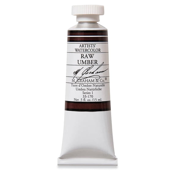 M. Graham Artists' Watercolor - Raw Umber, 15 ml tube