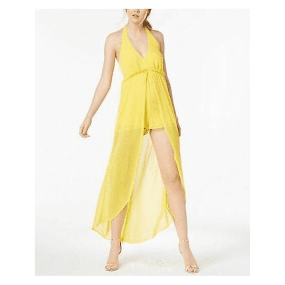 M GirlJuniors Halter Romper with Sh Dandellion S