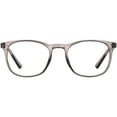 thumbnail image 1 of M+ Glasses Adult Plano Blue Light Lens Injection Unisex Frames, Parker, Grey Crystal, 51.0 - 21.0 - 141, with Case, 1 of 5