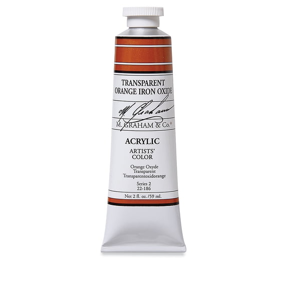 M. Graham 2-Ounce Tube Acrylic Paint, Transparent Orange Iron Oxide