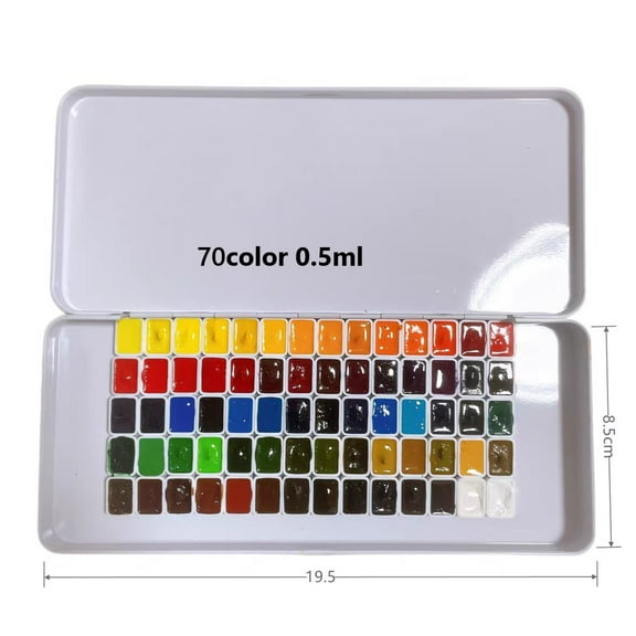 M.Graham Artist Watercolor Paint 70 Colors 0.5ml Split Acuarela Iron Box Set