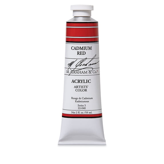 M. Graham Artists' Acrylics - Cadmium Red, 2 oz tube