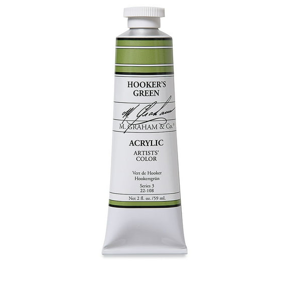 M. Graham Artists' Acrylics - Hooker's Green, 2 oz tube