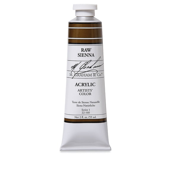 M. Graham Artists' Acrylics - Raw Sienna, 2 oz tube