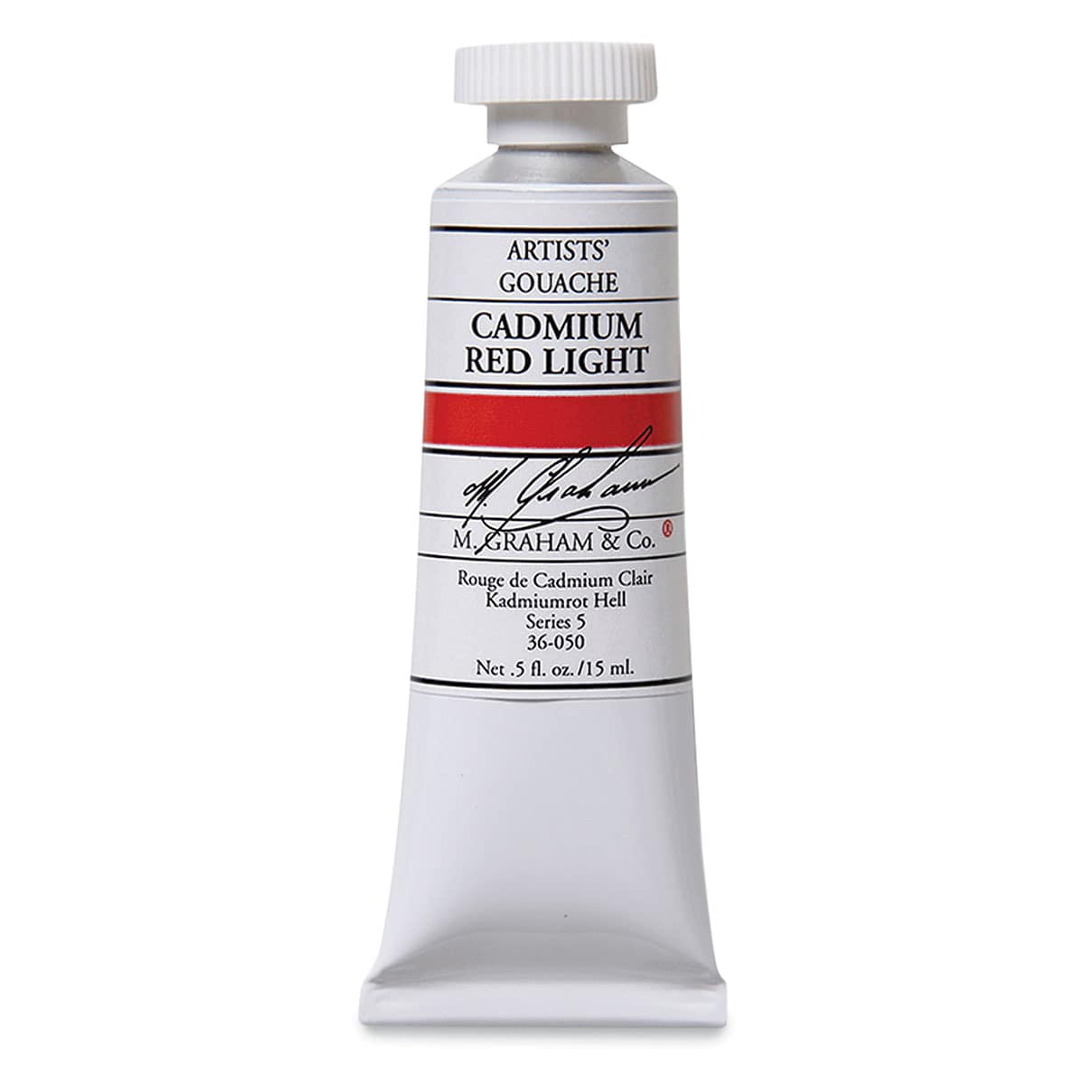 M. Graham Artists' Gouache - Cadmium Red Light, 15 ml tube