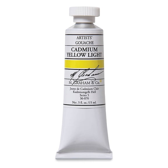 M. Graham Artists' Gouache - Cadmium Yellow Light, 15 ml tube
