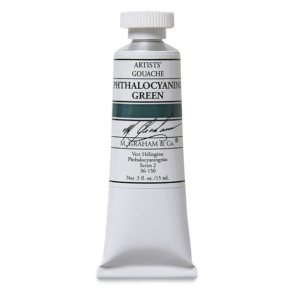 M. Graham Artists' Gouache - Phthalo Green, 15 ml tube