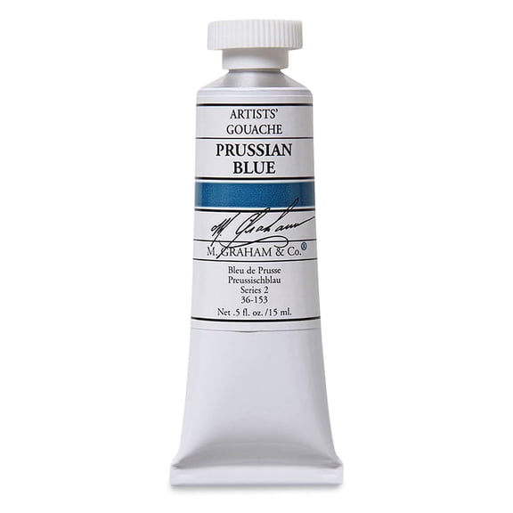M. Graham Artists' Gouache - Prussian Blue, 15 ml tube