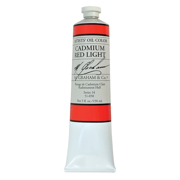 M. Graham Artists' Oil Color - Cadmium Red Light, 148 ml tube