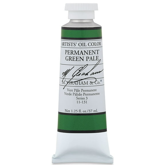 M. Graham Artists' Oil Color - Permanent Green Pale, 37 ml tube