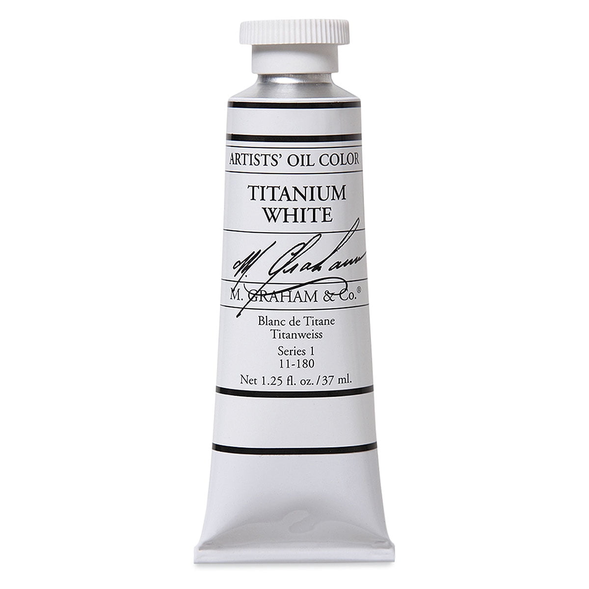 M. Graham Artists' Oil Color - Titanium White, 37 ml tube