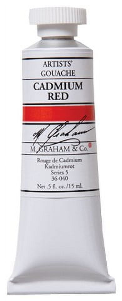M. Graham Artists' Gouache - Cadmium Red, 15 ml tube