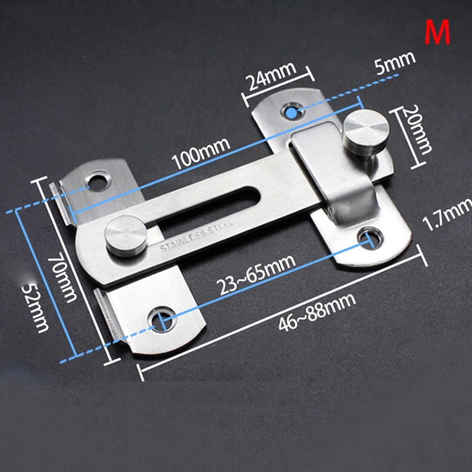 (M) Guard Latch Bolt Sliding Window Door Lock Handle Stainless Steel