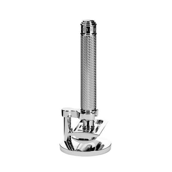 MHLE EDITION Chrome 2-Piece Shaving Set - Classic Closed Comb R89 Safety Razor & Razor Stand  Safety Razor Kit for Men, Shaving Razor, Straight Razor Shaving Kit for Men