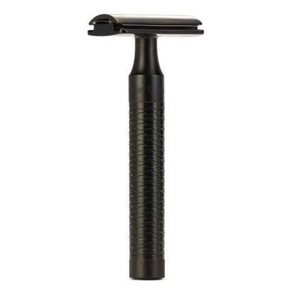 MHLE ROCCA Jet Black Stainless Steel Safety Razor