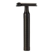 M HLE ROCCA Jet Black Stainless Steel Safety Razor