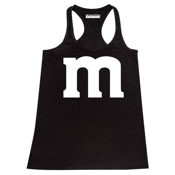 M Halloween Team Costume Funny Party Women's Tank Top, 2XL, Black
