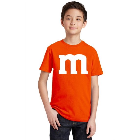 M Halloween Team Costume Funny Party Youth T-shirt, Youth M, Orange