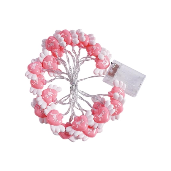 M Heart-Shaped String Lights Wing Design Led With Romantic Mood Setting, Easy Installation And Plastic Construction For Room Decoration, Bedroom Wall And Party Ambiance 118.11In 0.22Lb