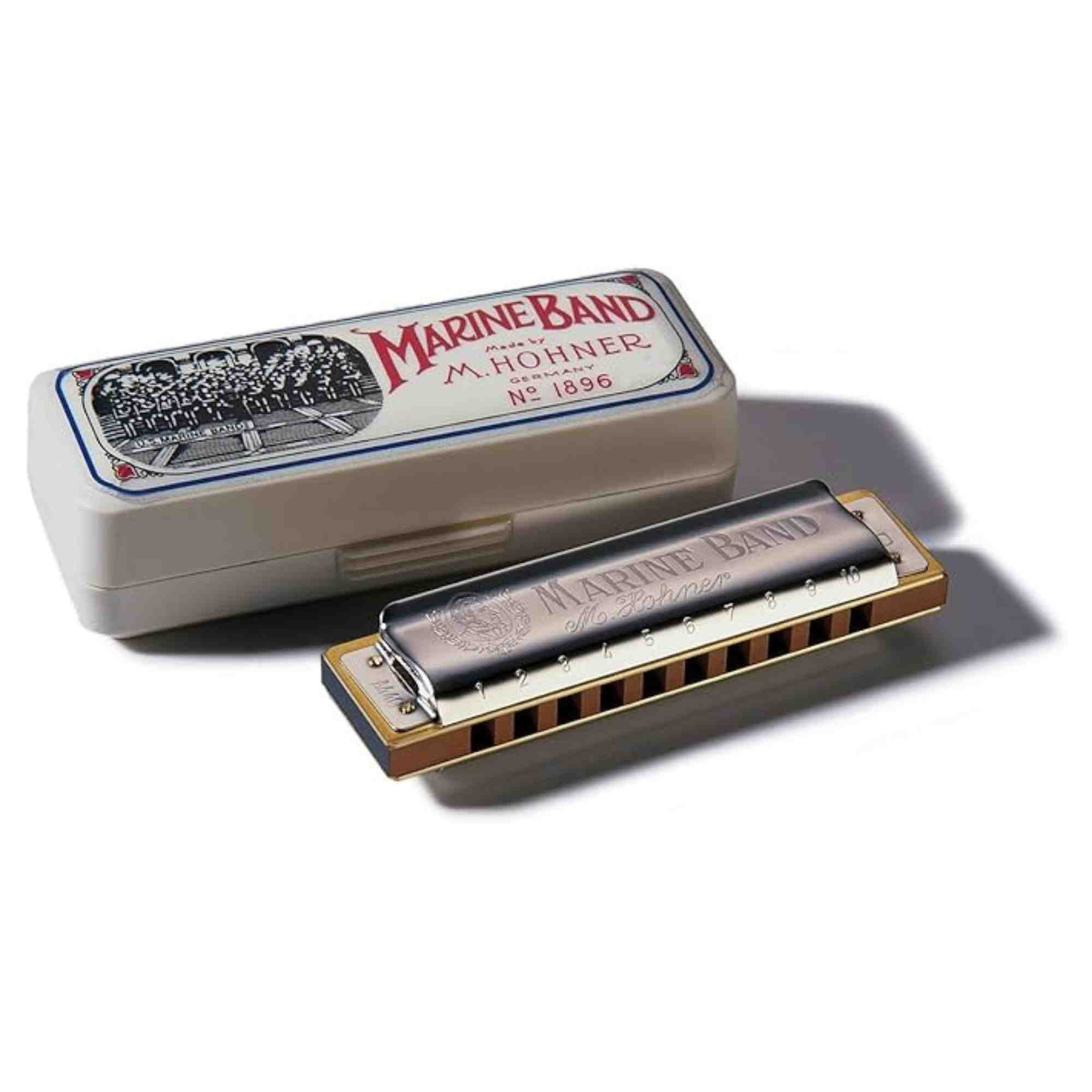 M. Hohner Harmonica, Chrome, 4.00 in x 1.00 in x 1.00 in