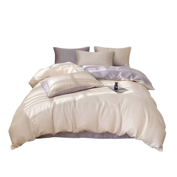 M Ice Silk 4-Piece Bedding Set With Cooling Technology Breathable Fabric And Lightweight Design For Hot Weather Sleep Bedroom Home Use M Size