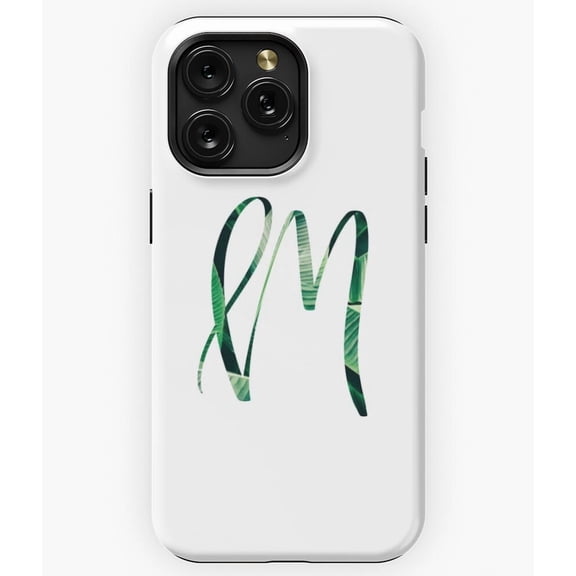 M Initial Cursive Script Monogram Letter Graphic A4262 Phone Case for iPhone 11 to 17 Pro Max