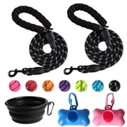 M JJYPET Dog Leash, 2 Packs with Padded Handle, Durable and Reflective Dog Leash for Medium and Large Dogs6 ft