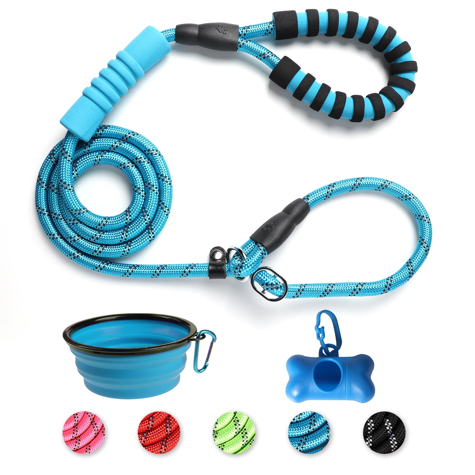 M JJYPET 6FT Slip Lead Dog Leash, Reflective Training Rope with Padded ...