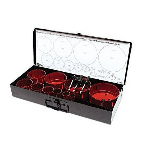 M.K. MORSE AV08E 13PC. MASTER ELECTRICIANS KIT HOLE SAWS