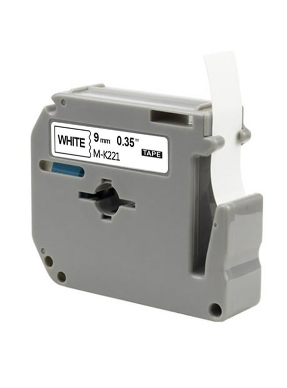 M-K221 Label Tape 9mm Black on White PTouchPT-80 PT-65 PT-45M PT-70M Tape Label