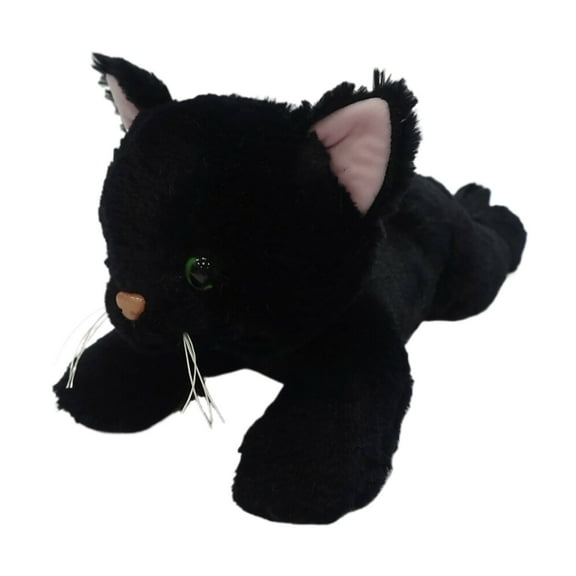 Medium Lying Cat Plush, Black, 7.5", Valentine's Day by Way To Celebrate